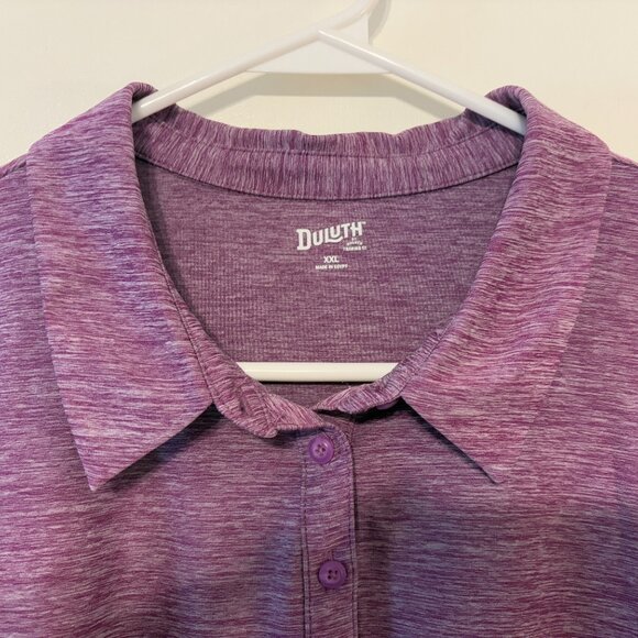 Duluth Trading Co Women's Armachillo Polo Elbow-Sleeve Shirt Top XXL/2XL Purple - Picture 3 of 9